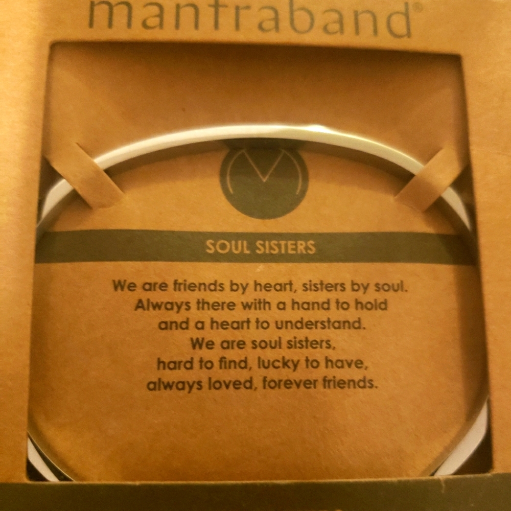 MantraBand Silver Minimalist Bangle Bracelet.Soul Sister